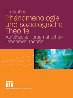 cover image of Phänomenologie und soziologische Theorie